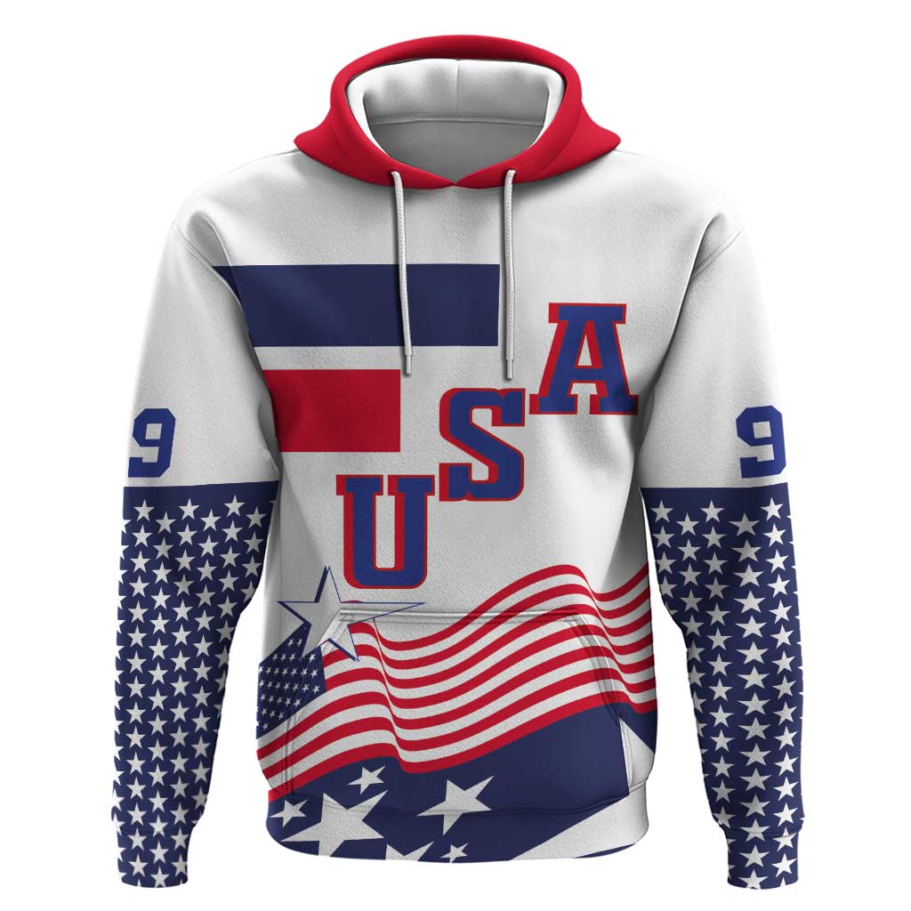 USA Ice Hockey Custom Hoodie Flag Sporty Style