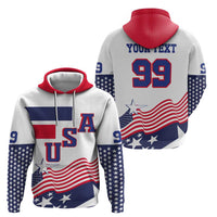 USA Ice Hockey Custom Hoodie Flag Sporty Style