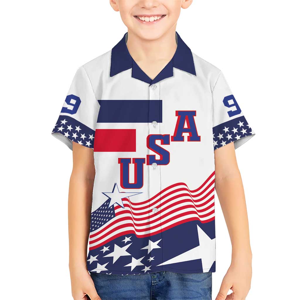 USA Ice Hockey Custom Kid Hawaiian Shirt Flag Sporty Style