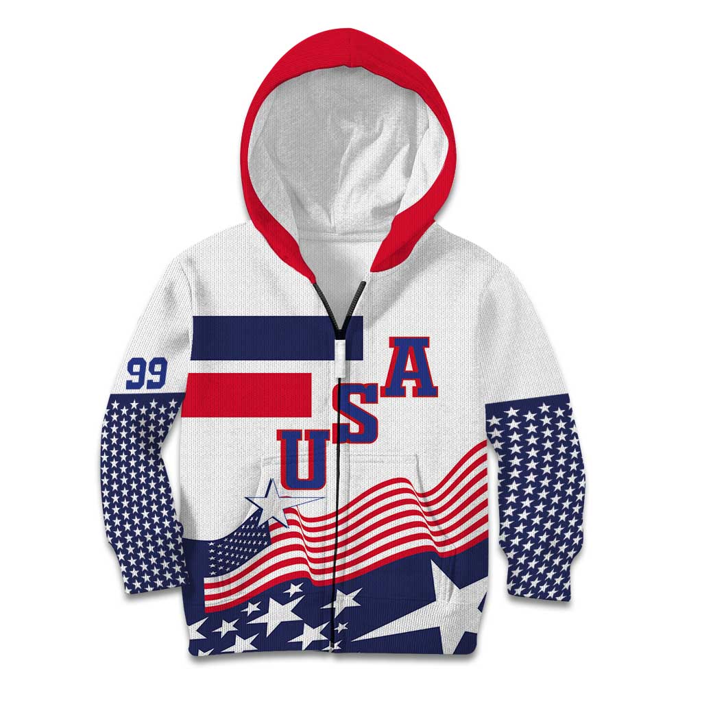 USA Ice Hockey Custom Kid Hoodie Flag Sporty Style