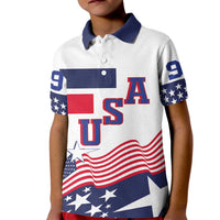 USA Ice Hockey Custom Kid Polo Shirt Flag Sporty Style