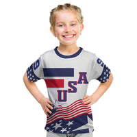 USA Ice Hockey Custom Kid T Shirt Flag Sporty Style