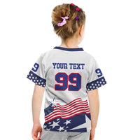 USA Ice Hockey Custom Kid T Shirt Flag Sporty Style