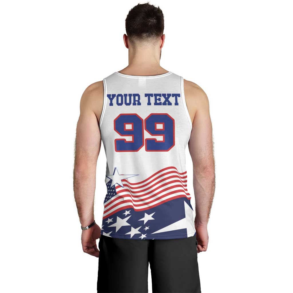 USA Ice Hockey Custom Men Tank Top Flag Sporty Style