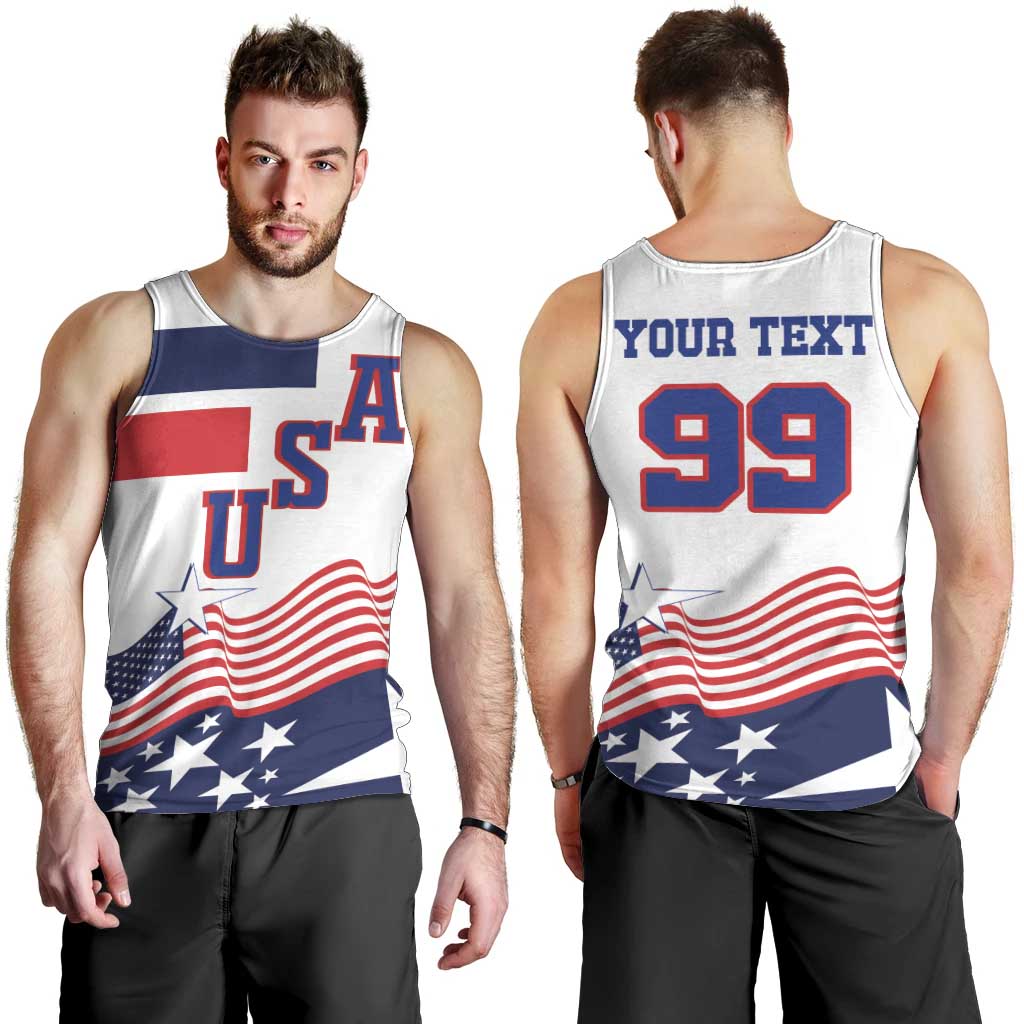 USA Ice Hockey Custom Men Tank Top Flag Sporty Style