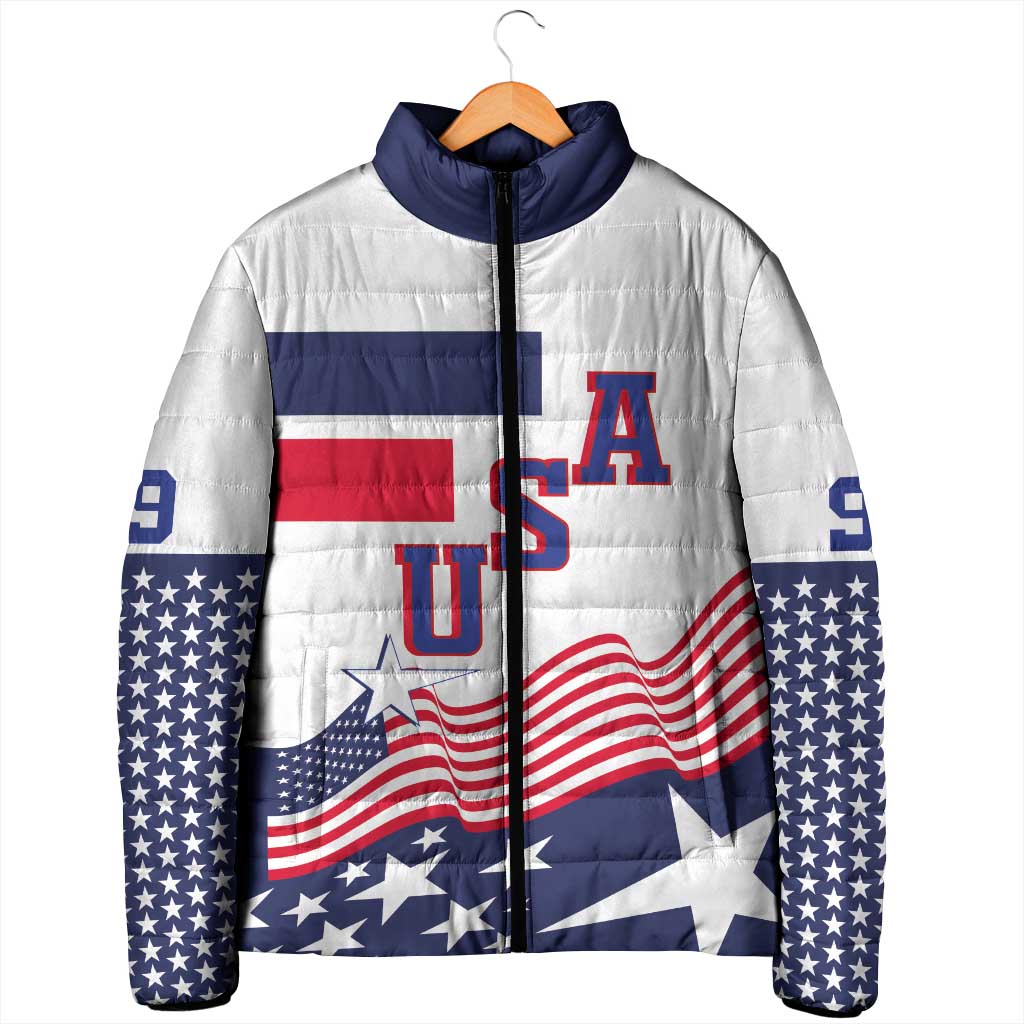 USA Ice Hockey Custom Padded Jacket Flag Sporty Style