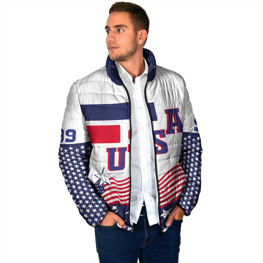 USA Ice Hockey Custom Padded Jacket Flag Sporty Style
