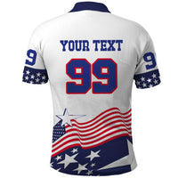 USA Ice Hockey Custom Polo Shirt Flag Sporty Style