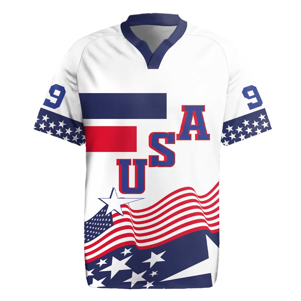 USA Ice Hockey Custom Rugby Jersey Flag Sporty Style