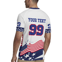 USA Ice Hockey Custom Rugby Jersey Flag Sporty Style