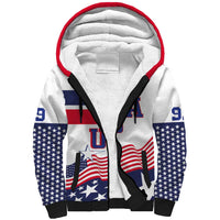 USA Ice Hockey Custom Sherpa Hoodie Flag Sporty Style