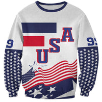 USA Ice Hockey Custom Sweatshirt Flag Sporty Style