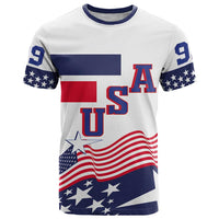 USA Ice Hockey Custom T Shirt Flag Sporty Style