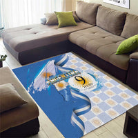 Argentina Independence Day Area Rug - Día de la Independencia Brush and Grunge Style