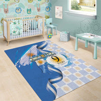 Argentina Independence Day Area Rug - Día de la Independencia Brush and Grunge Style