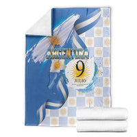 Argentina Independence Day Blanket - Día de la Independencia Brush and Grunge Style