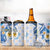 Argentina Independence Day 4 in 1 Can Cooler Tumbler - Día de la Independencia Brush and Grunge Style