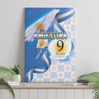 Argentina Independence Day Canvas Wall Art - Día de la Independencia Brush and Grunge Style