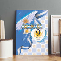 Argentina Independence Day Canvas Wall Art - Día de la Independencia Brush and Grunge Style