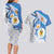 Argentina Independence Day Couples Matching Long Sleeve Bodycon Dress and Hawaiian Shirt - Día de la Independencia Brush and Grunge Style
