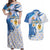 Argentina Independence Day Couples Matching Off Shoulder Maxi Dress and Hawaiian Shirt - Día de la Independencia Brush and Grunge Style