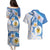 Argentina Independence Day Couples Matching Puletasi and Hawaiian Shirt - Día de la Independencia Brush and Grunge Style