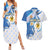 Argentina Independence Day Couples Matching Summer Maxi Dress and Hawaiian Shirt - Día de la Independencia Brush and Grunge Style