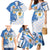 Argentina Independence Day Family Matching Mermaid Dress and Hawaiian Shirt - Día de la Independencia Brush and Grunge Style