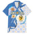 Argentina Independence Day Family Matching Summer Maxi Dress and Hawaiian Shirt - Día de la Independencia Brush and Grunge Style