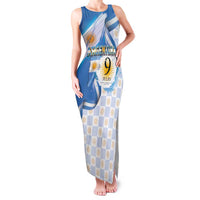 Argentina Independence Day Family Matching Tank Maxi Dress and Hawaiian Shirt - Día de la Independencia Brush and Grunge Style