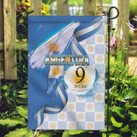 Argentina Independence Day Garden Flag - Día de la Independencia Brush and Grunge Style