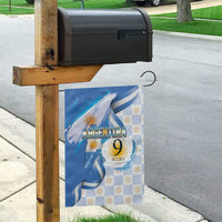 Argentina Independence Day Garden Flag - Día de la Independencia Brush and Grunge Style