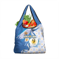 Argentina Independence Day Grocery Bag - Día de la Independencia Brush and Grunge Style