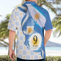 Argentina Independence Day Hawaiian Shirt - Día de la Independencia Brush and Grunge Style