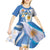 Argentina Independence Day Kid Short Sleeve Dress - Día de la Independencia Brush and Grunge Style