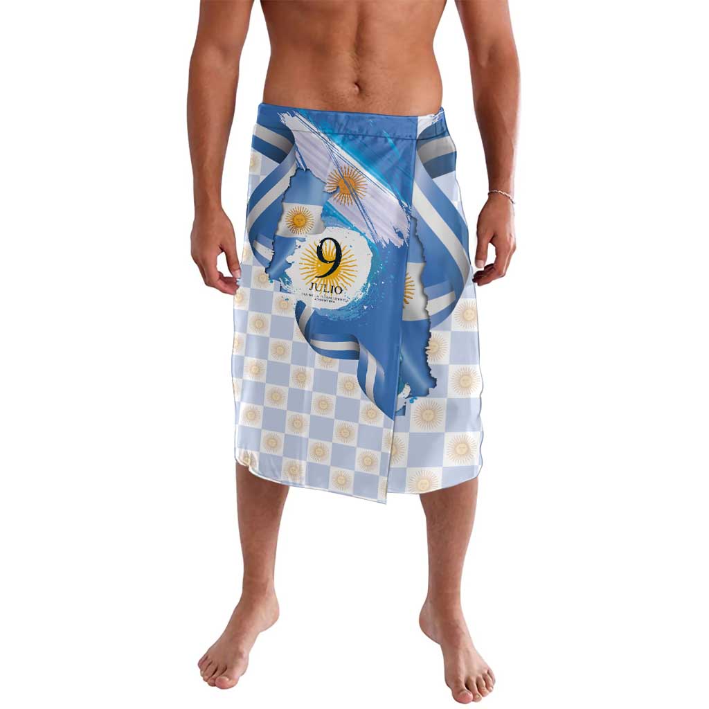 Argentina Independence Day Lavalava - Día de la Independencia Brush and Grunge Style