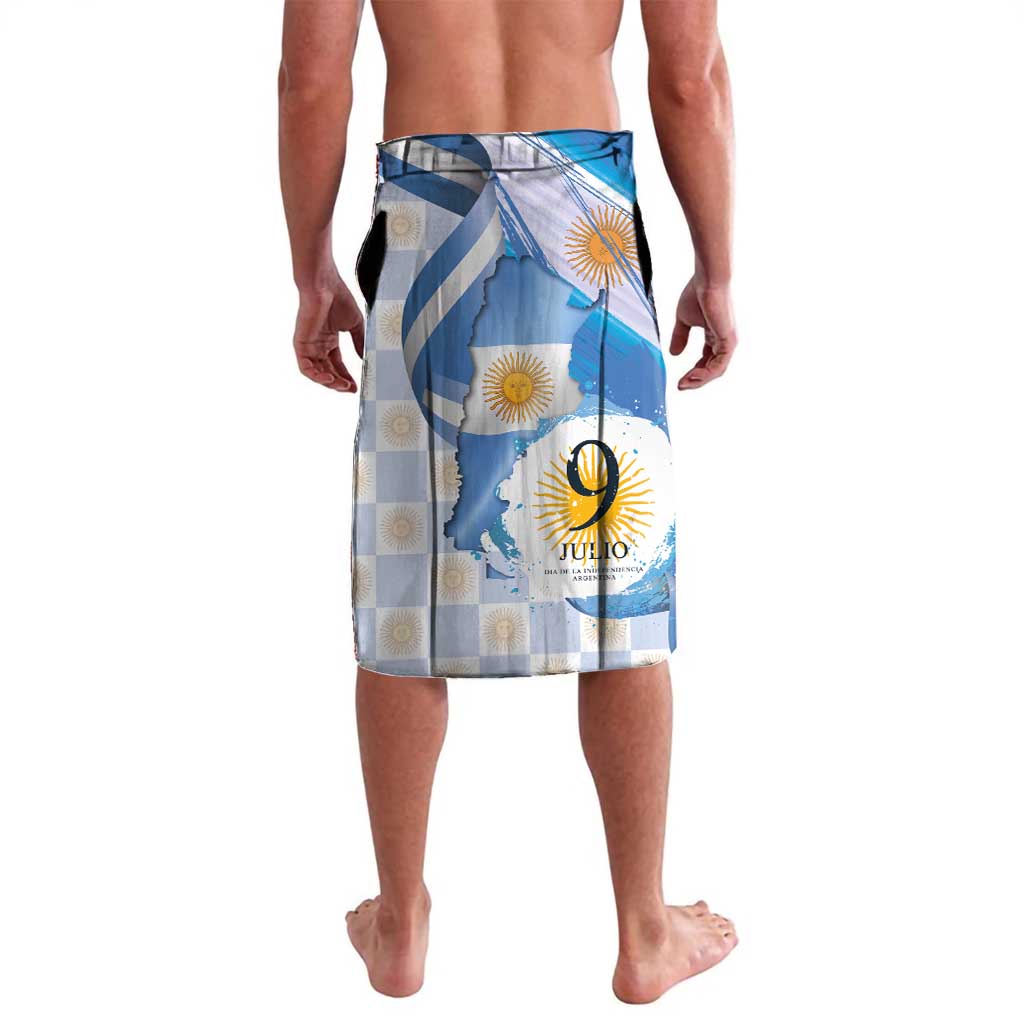 Argentina Independence Day Lavalava - Día de la Independencia Brush and Grunge Style