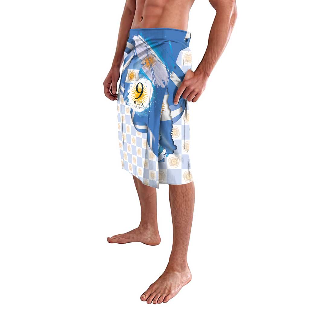 Argentina Independence Day Lavalava - Día de la Independencia Brush and Grunge Style