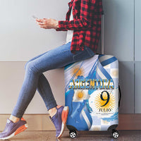 Argentina Independence Day Luggage Cover - Día de la Independencia Brush and Grunge Style