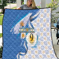 Argentina Independence Day Quilt - Día de la Independencia Brush and Grunge Style