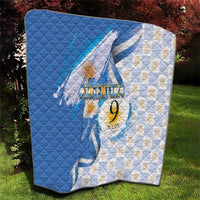 Argentina Independence Day Quilt - Día de la Independencia Brush and Grunge Style