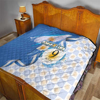 Argentina Independence Day Quilt - Día de la Independencia Brush and Grunge Style