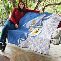 Argentina Independence Day Quilt - Día de la Independencia Brush and Grunge Style