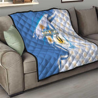 Argentina Independence Day Quilt - Día de la Independencia Brush and Grunge Style