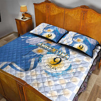 Argentina Independence Day Quilt Bed Set - Día de la Independencia Brush and Grunge Style