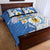 Argentina Independence Day Quilt Bed Set - Día de la Independencia Brush and Grunge Style