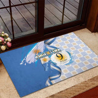 Argentina Independence Day Rubber Doormat - Día de la Independencia Brush and Grunge Style