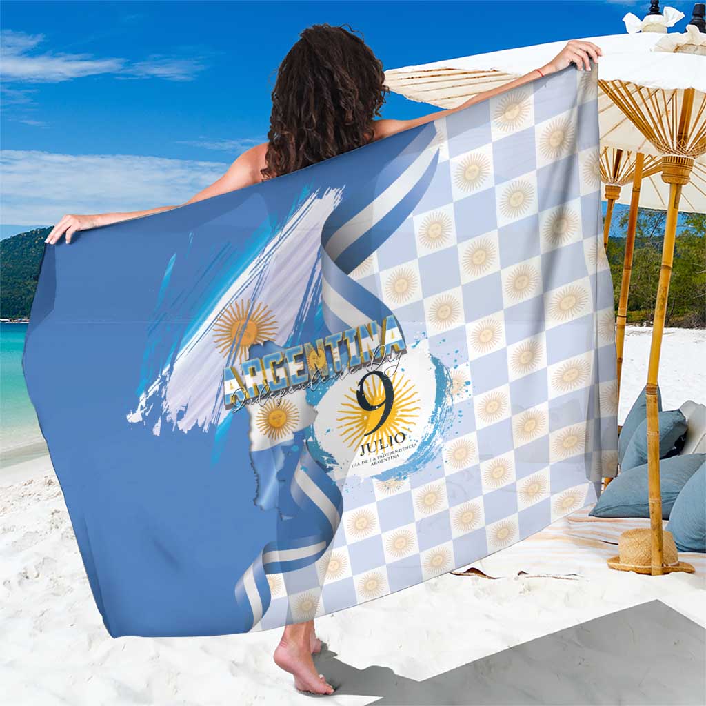 Argentina Independence Day Sarong - Día de la Independencia Brush and Grunge Style