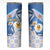 Argentina Independence Day Skinny Tumbler - Día de la Independencia Brush and Grunge Style