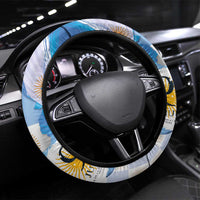 Argentina Independence Day Steering Wheel Cover - Día de la Independencia Brush and Grunge Style